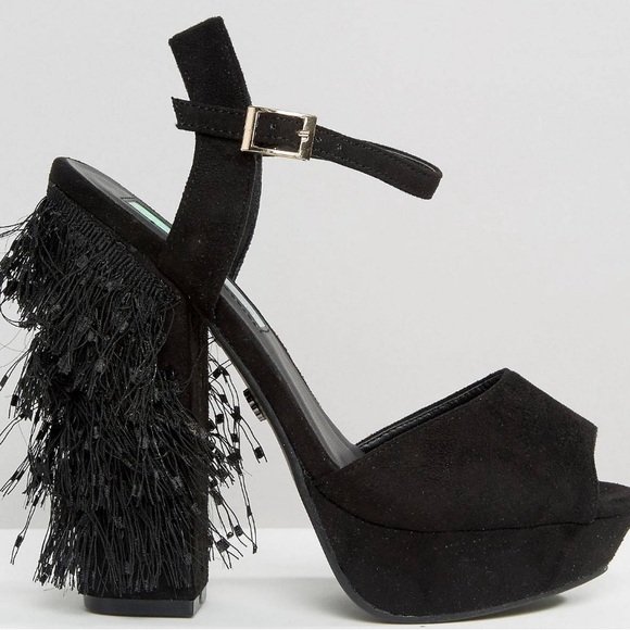 Daisy Street Tassle Platform Heel ASOS sz. 8 NWB - Picture 2 of 6
